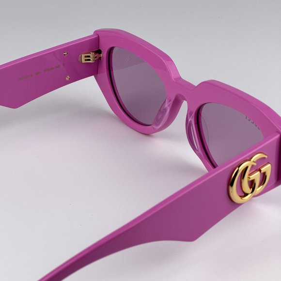 Gucci GG1421S 004 Sunglasses Pink Magenta Cat Eye Women GG 1421S